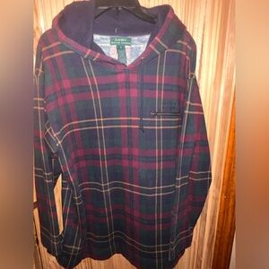 LAUREN RALPH LAUREN Vintage Women’s  Plaid Hoodie Pullover Size Medium EUC